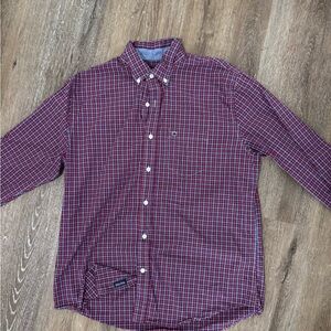Crown & Ivy Red and Blue Plaid Button Down Shirt